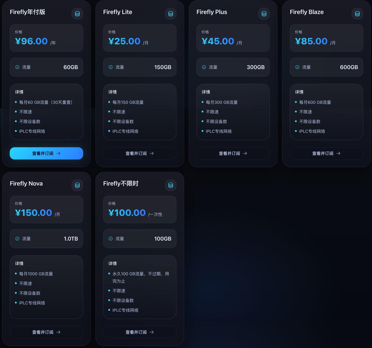 Firefly机场 user interface